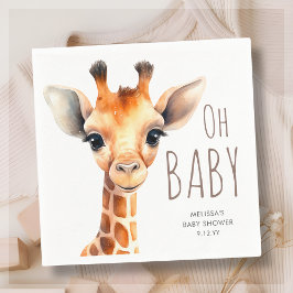 Servilleta De Papel Oh Baby Giraffe Baby Shower