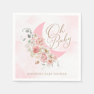 Servilleta De Papel Oh Baby Moon Chica papel en Baby Shower