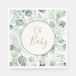 Servilleta De Papel Oh Baby Paper Napkins Eucalyptus Baby Shower