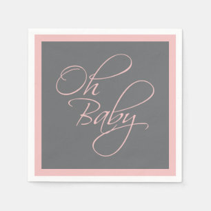 Servilleta De Papel Oh Baby Posh Baby Shower para Chica