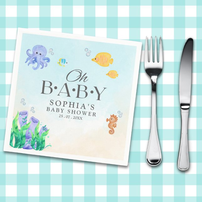 Servilleta De Papel Oh Baby Under Sea Baby Shower (Subido por el creador)
