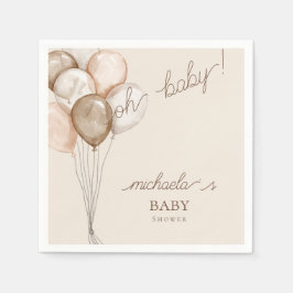 Servilleta De Papel Oh Baby Watercolor Boho Baby Shower