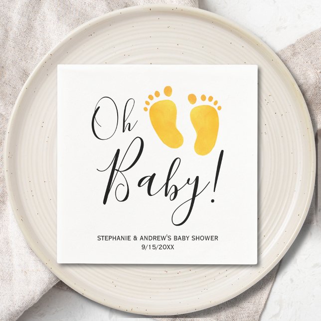 Servilleta De Papel Oh Baby Yelow Feet Baby Shower (Subido por el creador)