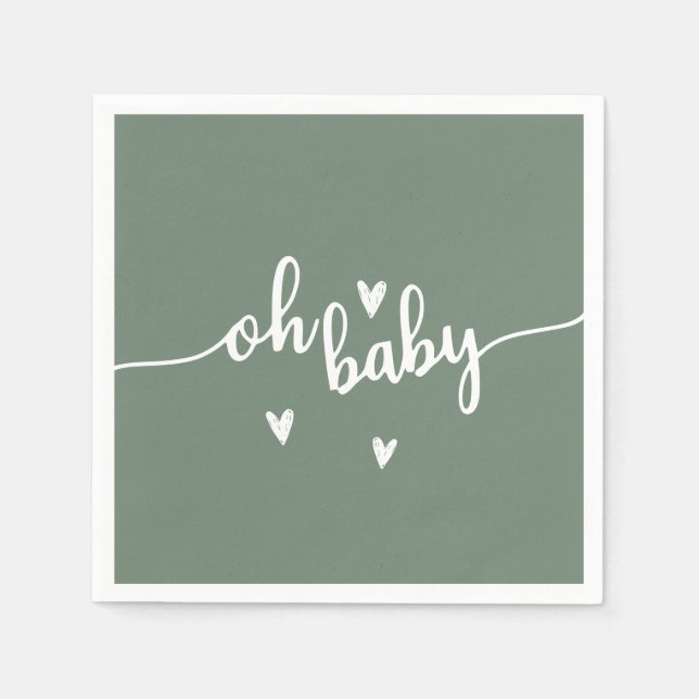 Servilleta De Papel Oh bebé (Anverso)