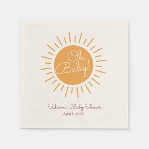 Servilleta De Papel Oh Bebé lindo boho sol bebé ducha bebé