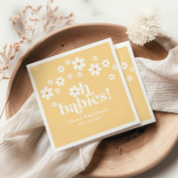 Oh Bebés boho Daisy amarillo gemelos Baby Shower