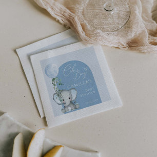 Servilleta De Papel Oh Boy Elephant Boy Balloon Baby Shower