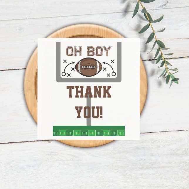 Servilleta De Papel Oh Boy Football Baby Shower (Subido por el creador)