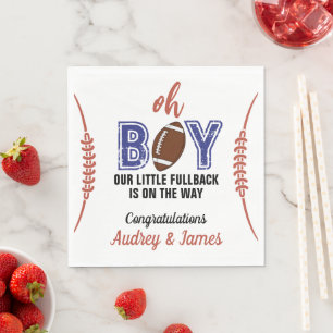 Servilleta De Papel Oh Boy Football Theme Baby Shower