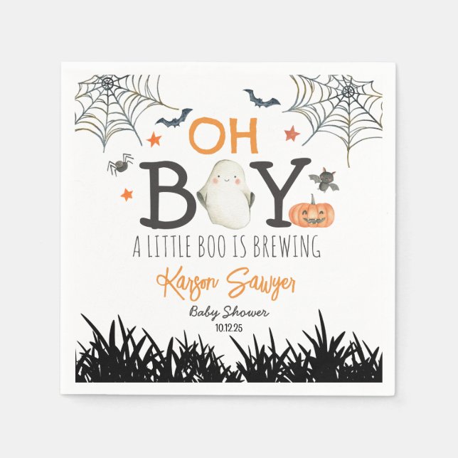 Servilleta De Papel Oh Boy Halloween (Anverso)