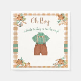 Servilleta De Papel Oh Boy Little Turkey Baby Shower