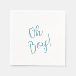 Servilleta De Papel Oh Boy Modern Cute Blue Boy Baby Shower