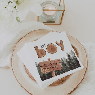 Servilleta De Papel Oh Boy Pine Trees