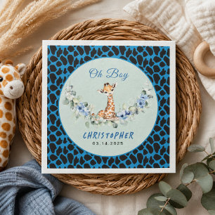 Servilleta De Papel ¡Oh, chico! Baby Giraffe Baby Shower