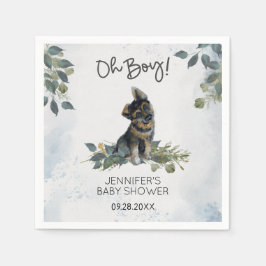 Servilleta De Papel ¡Oh, chico! Baby Shower Cute Puppy