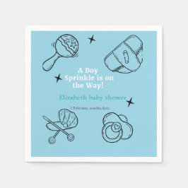 Servilleta De Papel Oh Chico rociar es un niño Baby Shower