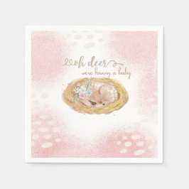 Servilleta De Papel Oh ciervo Estamos teniendo un bebé