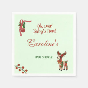 Servilleta De Papel ¡Oh, Ciervo! ¡Ha llegado el bebé! – Baby Shower de