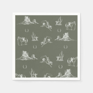 Servilleta De Papel Oh Cowboy Cocktail Napkin