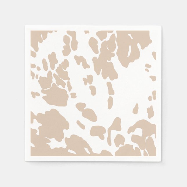 Servilleta De Papel Oh Cowboy Cow-print Cocktail Napkin (Anverso)