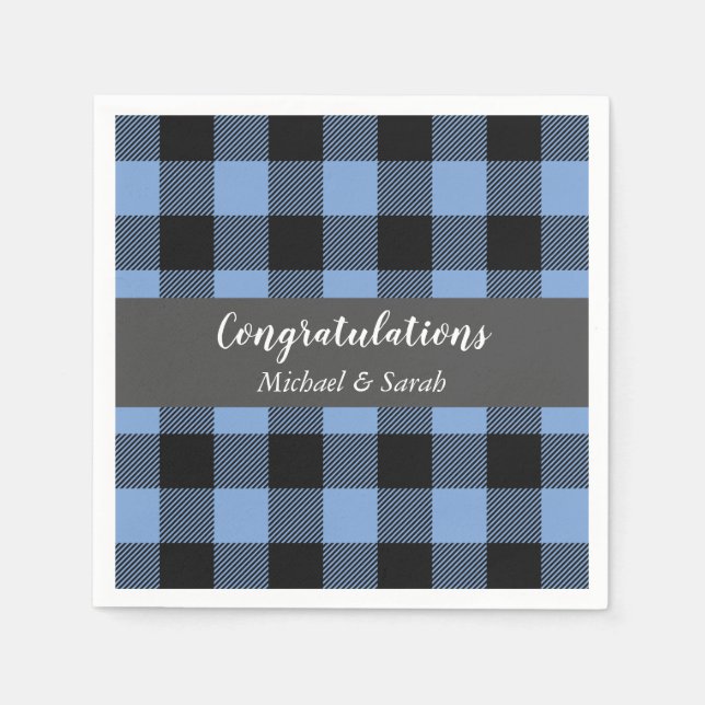 Servilleta De Papel Oh Deer Baby Shower Blue Boy (Anverso)