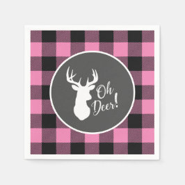 Servilleta De Papel Oh Deer Baby Shower Pink