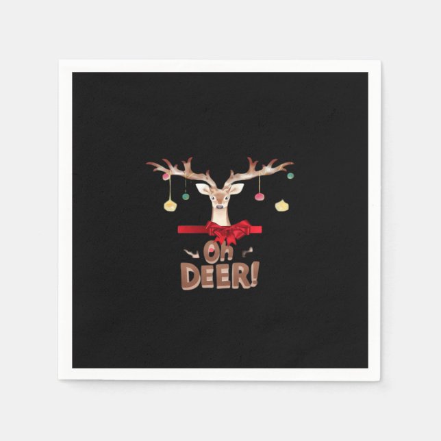 Servilleta De Papel Oh Deer Clásico Ambiente  (Anverso)