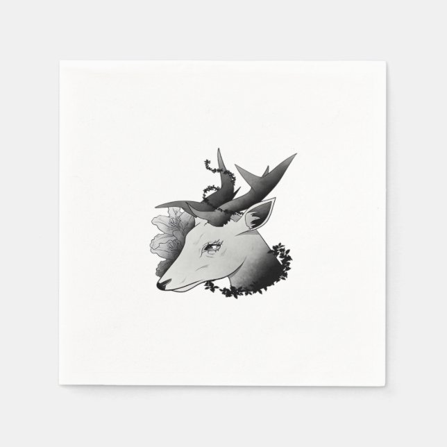 Servilleta De Papel Oh Deer Estilo Clásico  (Anverso)