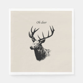 Servilleta De Papel Oh Deer Reindeer