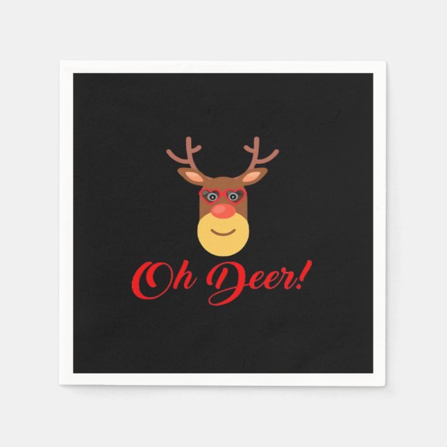 Servilleta De Papel Oh Deer Retro Classic   (Anverso)