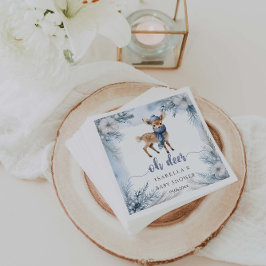 Servilleta De Papel Oh Deer Winter Boy Baby Shower Napkins