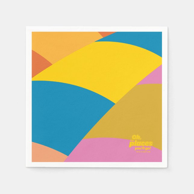 Servilleta De Papel ¡Oh, los lugares a los que vas! Bandas de globo co (Anverso)