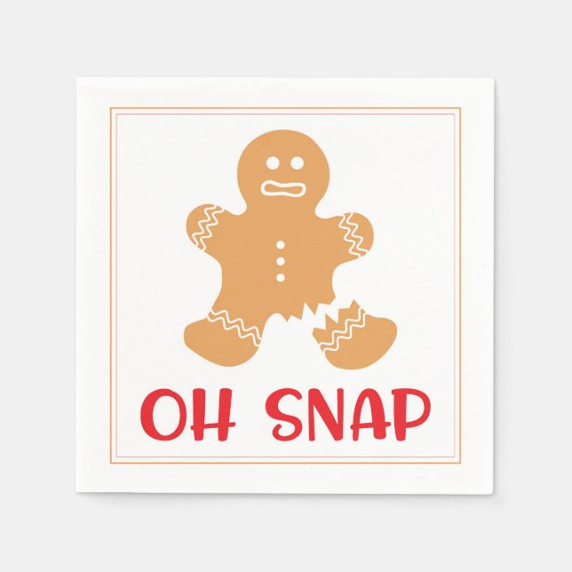 Servilleta De Papel Oh Navidades Snap Xmas Holiday Gingerbread (Anverso)