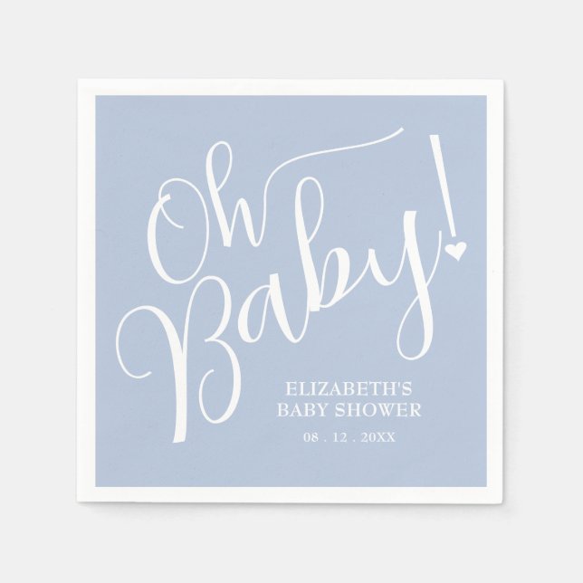 Servilleta De Papel ¡Oh, nena! Baby Shower de Blue Boy (Anverso)