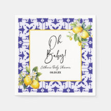 ¡Oh, nena! Blue Mediterranean Tile Lemon Baby Show