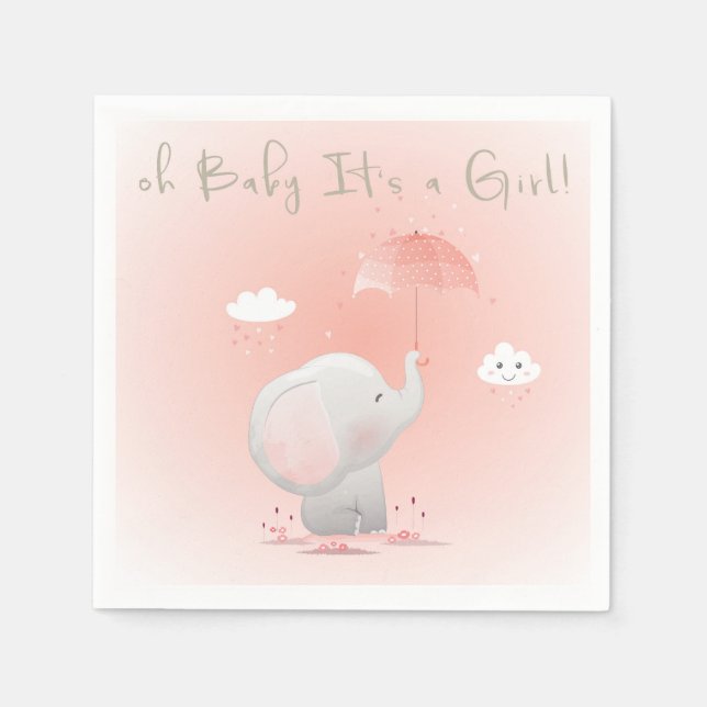 Servilleta De Papel ¡Oh, nena! It's a Girl! (Anverso)