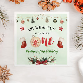 Servilleta De Papel Oh Qué Divertido Navidades De Bolsa Primer Cumplea