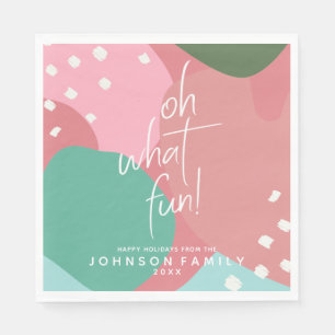 Servilleta De Papel Oh qué navidad abstracto colorido de la MOD de la