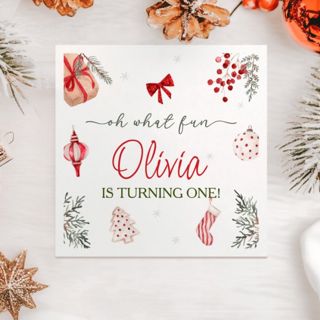 Servilleta De Papel Oh Qué Navidades Divertidos Cumpleaños (Subido por el creador)