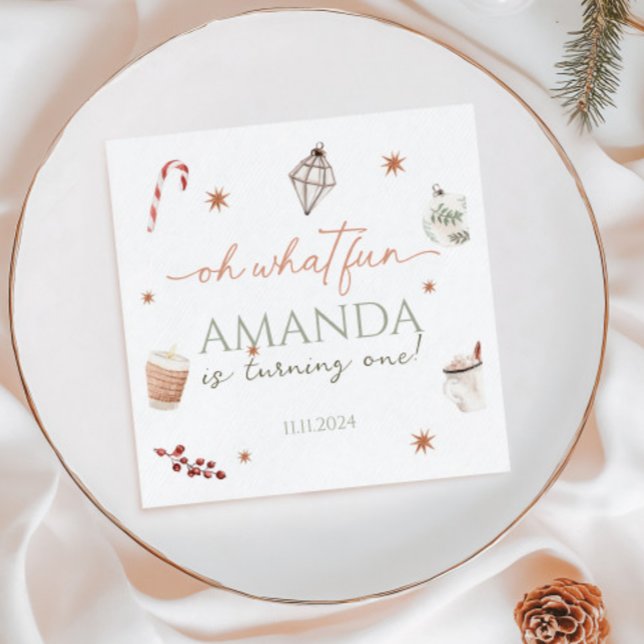 Servilleta De Papel Oh Qué Navidades Divertidos Cumpleaños (Subido por el creador)