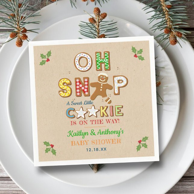 Servilleta De Papel ¡Oh Snap! Gingerbread Cookie Baby Shower (Subido por el creador)