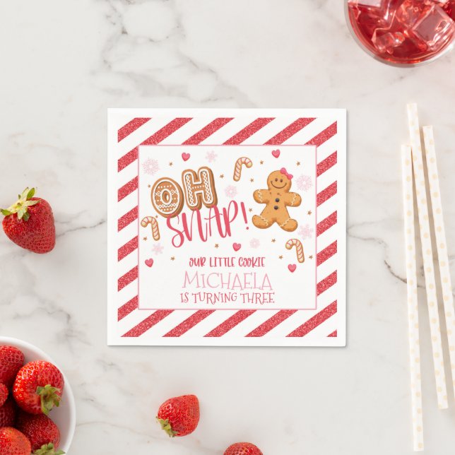Servilleta De Papel Oh Snap Our Little Cookie Fiesta Napkins - Persona (In situ)