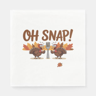 Servilleta De Papel Oh Snap Turkey Day Noche Graciosa De Acción De Gra