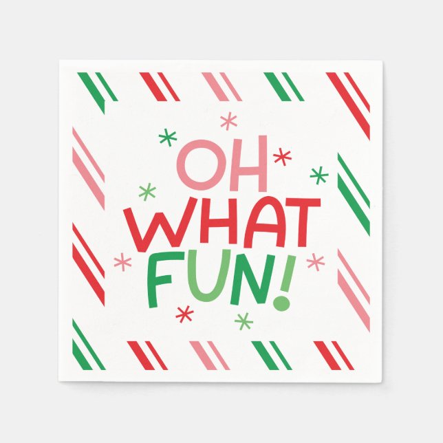 Servilleta De Papel Oh What Fun Christmas Paper Napkin (Anverso)