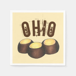 Servilleta De Papel Ohio OH Peanut Butter Buckeye Buck Oye Nut Candy