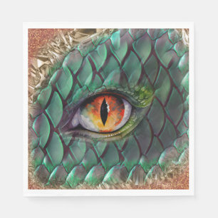 Servilleta De Papel Ojo de Dragón Mítico Fantasía