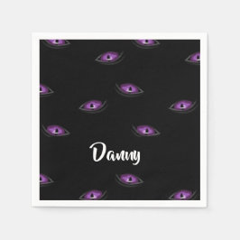 Servilleta De Papel Ojos de gato de nombre personalizado