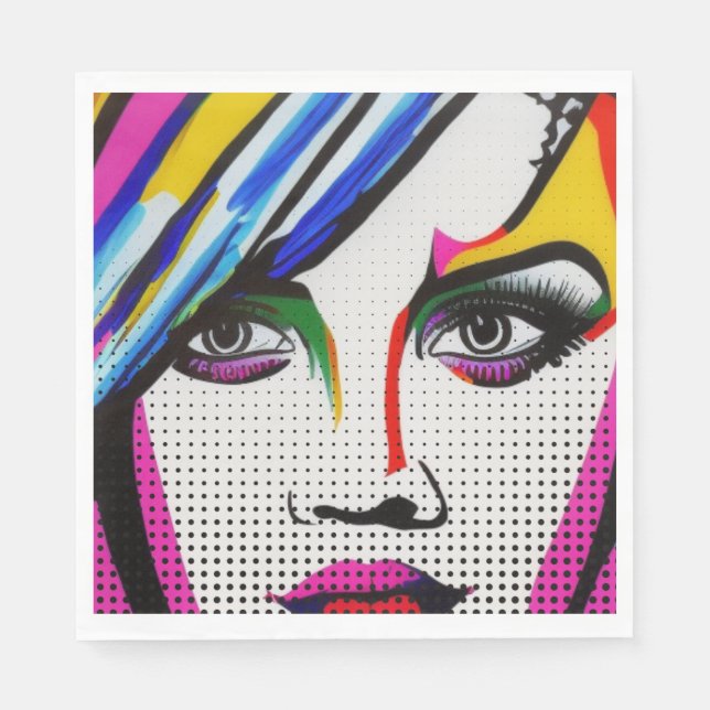 Servilleta De Papel Ojos mentirosos (Anverso)