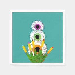 Servilleta De Papel Ojos peludos 