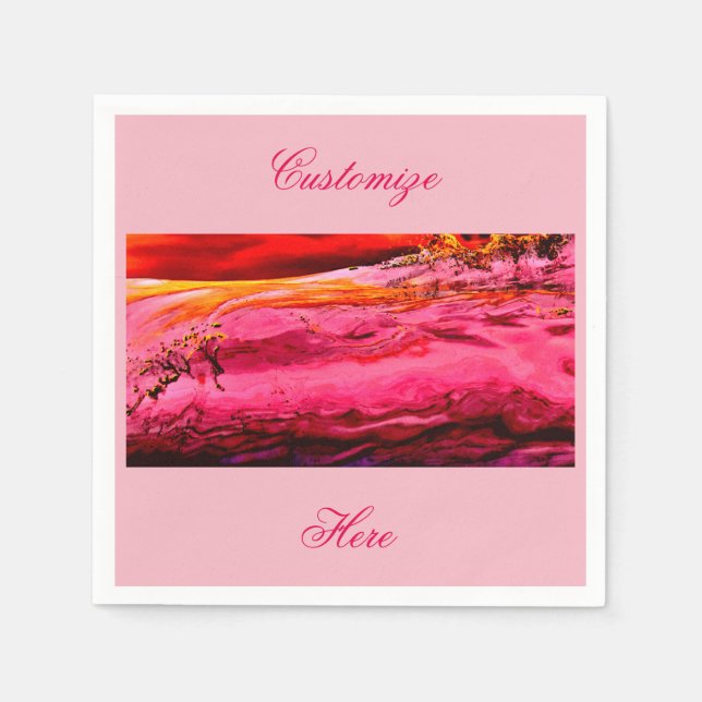 Servilleta De Papel ola maui rosa/roja Thunder_Cove (Anverso)